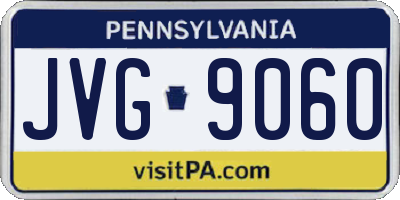 PA license plate JVG9060