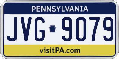PA license plate JVG9079