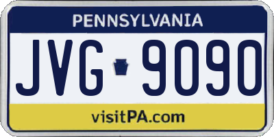 PA license plate JVG9090