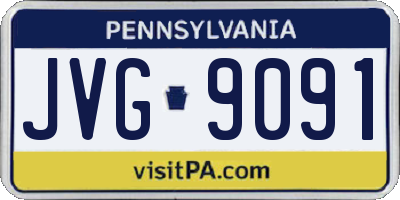 PA license plate JVG9091