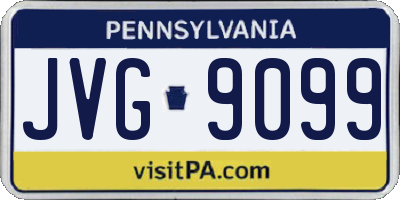 PA license plate JVG9099