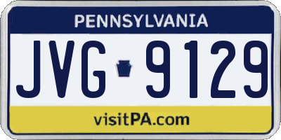 PA license plate JVG9129