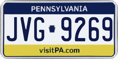 PA license plate JVG9269