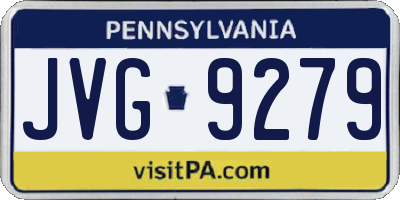 PA license plate JVG9279