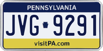PA license plate JVG9291