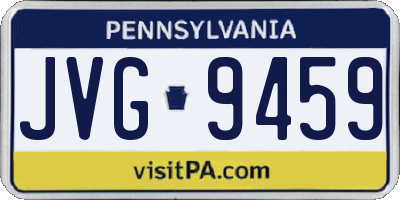 PA license plate JVG9459