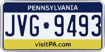 PA license plate JVG9493