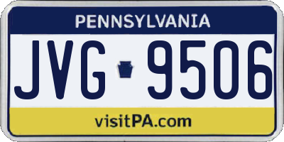 PA license plate JVG9506