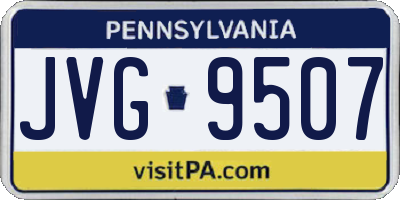 PA license plate JVG9507