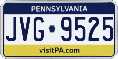 PA license plate JVG9525