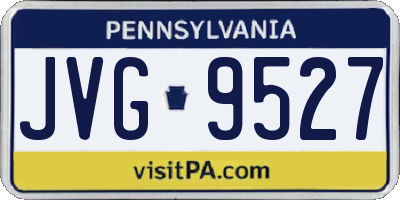 PA license plate JVG9527