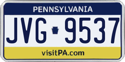PA license plate JVG9537