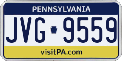 PA license plate JVG9559
