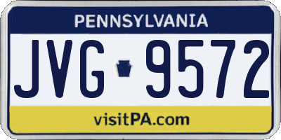 PA license plate JVG9572