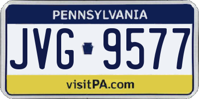 PA license plate JVG9577