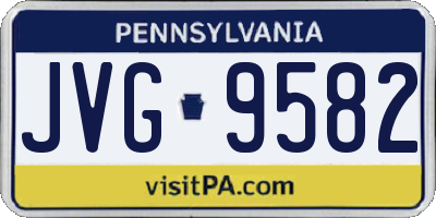 PA license plate JVG9582