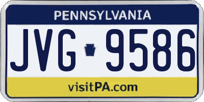 PA license plate JVG9586