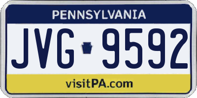 PA license plate JVG9592