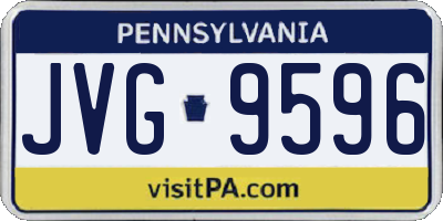 PA license plate JVG9596
