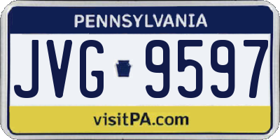 PA license plate JVG9597