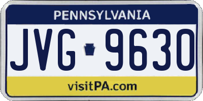 PA license plate JVG9630