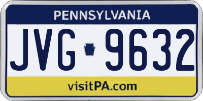 PA license plate JVG9632
