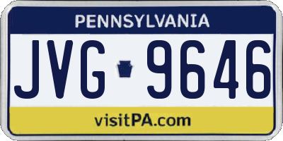 PA license plate JVG9646