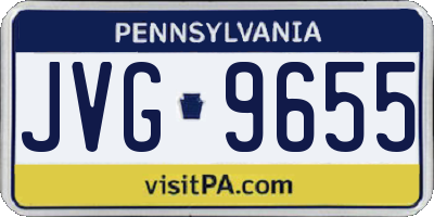 PA license plate JVG9655