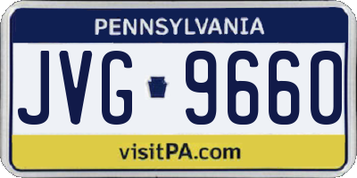 PA license plate JVG9660