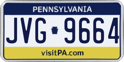 PA license plate JVG9664