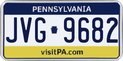 PA license plate JVG9682