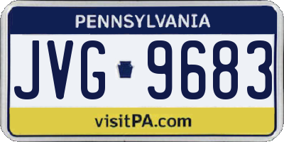 PA license plate JVG9683