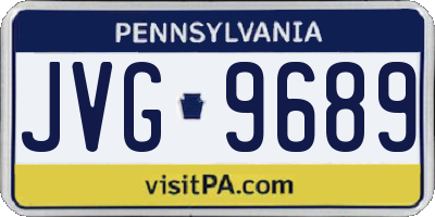 PA license plate JVG9689