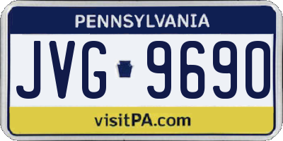 PA license plate JVG9690
