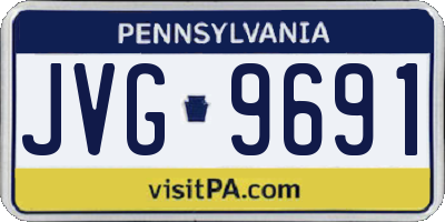 PA license plate JVG9691