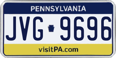 PA license plate JVG9696
