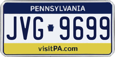 PA license plate JVG9699
