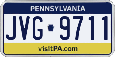 PA license plate JVG9711