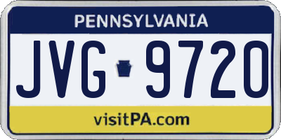 PA license plate JVG9720