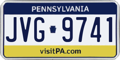 PA license plate JVG9741