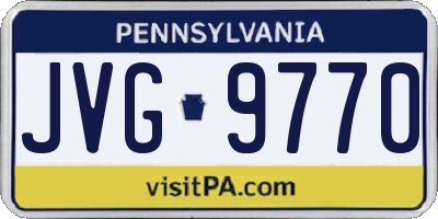 PA license plate JVG9770