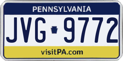 PA license plate JVG9772
