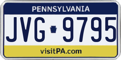 PA license plate JVG9795