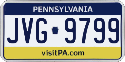 PA license plate JVG9799