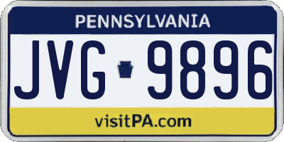 PA license plate JVG9896
