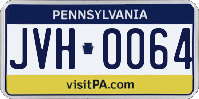 PA license plate JVH0064