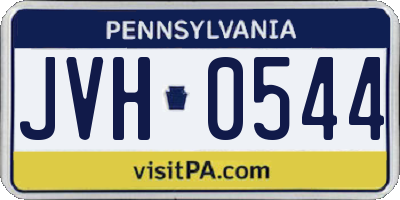 PA license plate JVH0544