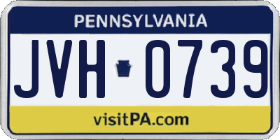 PA license plate JVH0739