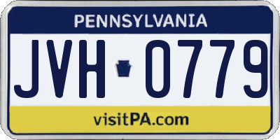 PA license plate JVH0779