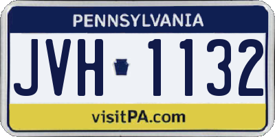PA license plate JVH1132